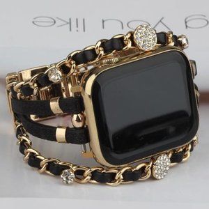NEW Gold/Black Luxury Stylish Apple Watch Band